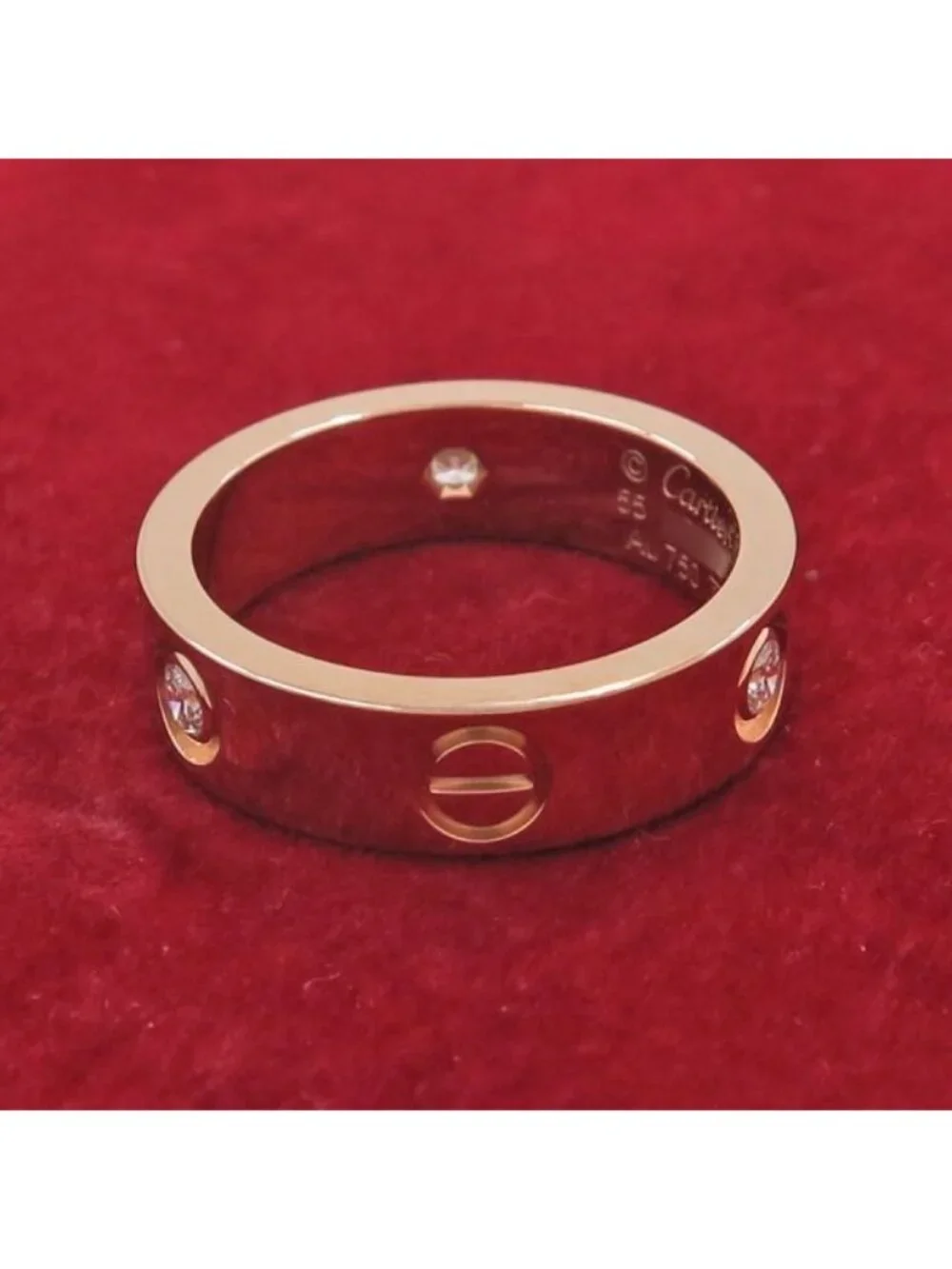 Cartier Love Ring Half Diamond 55